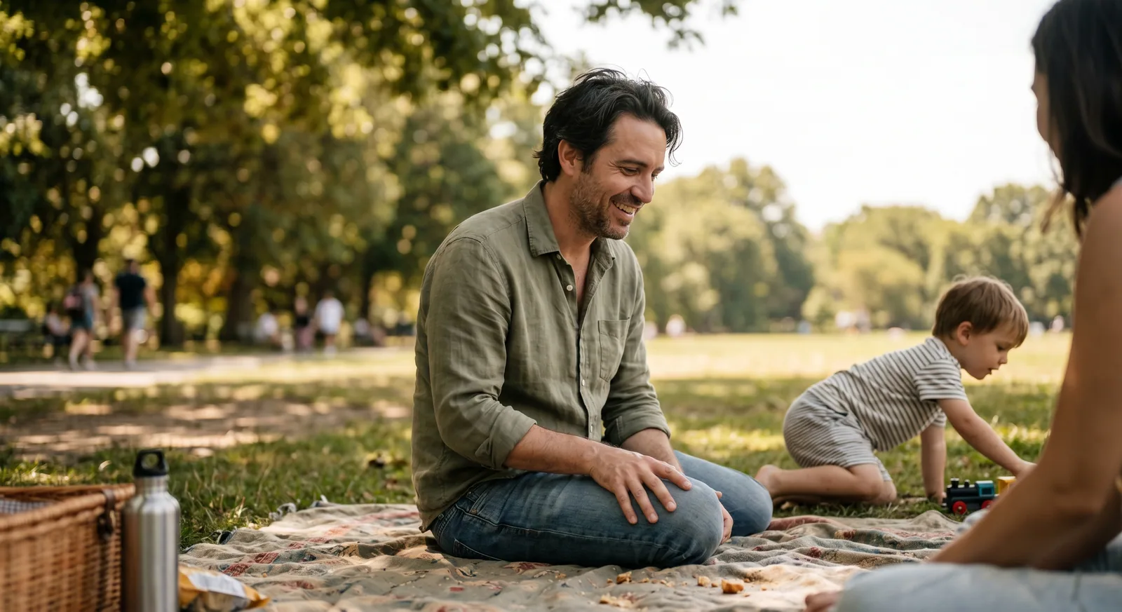 A SensibleDoc member spending time outdoors with his family